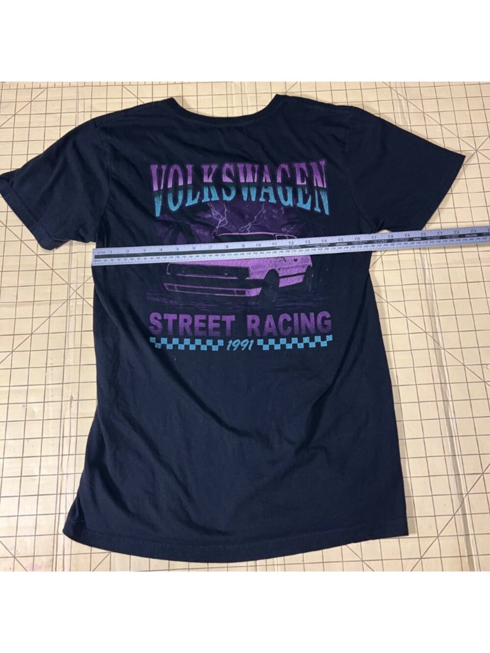 Volkswagen Street Racing 1991 Graphic Tee Black Medium Officially Licensed - Picture 4 of 5